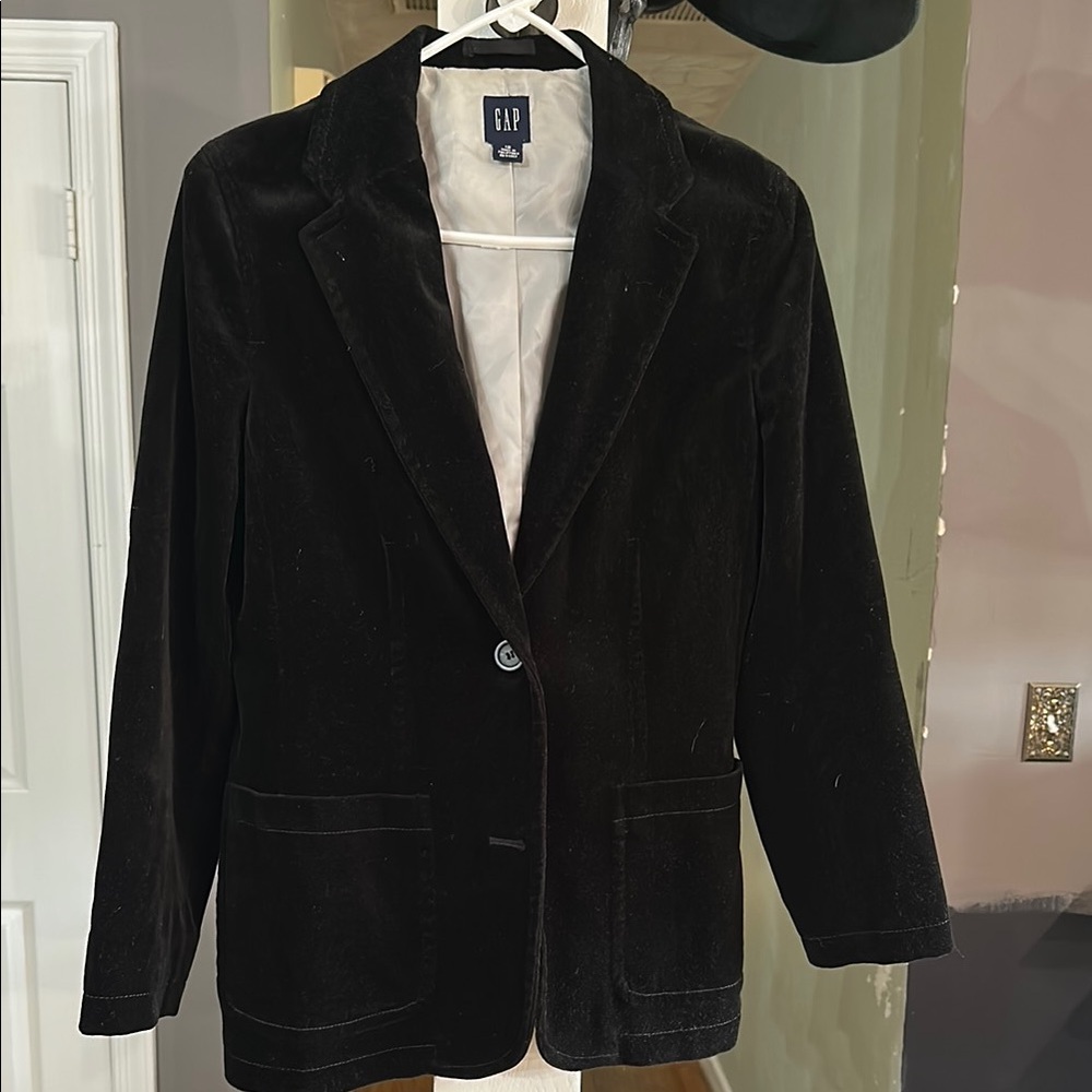GAP Women's Black Velvet Jacket